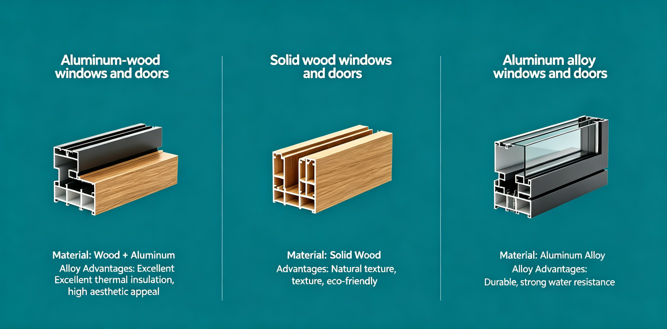 Aluminum-wood doors and windows vs. solid wood doors and windows vs. aluminum alloy doors and windows